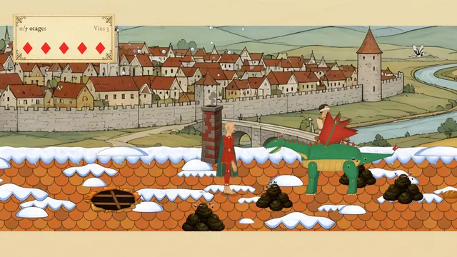 Tout là-haut, sur le toit enneigé, quelque chose dort. Mal.